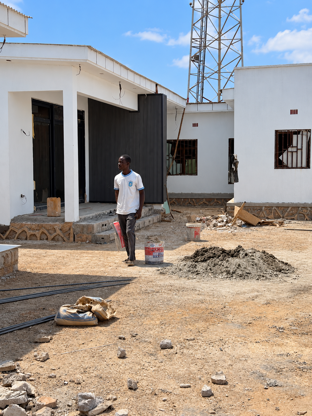 Travaux sur une façade résidentielle